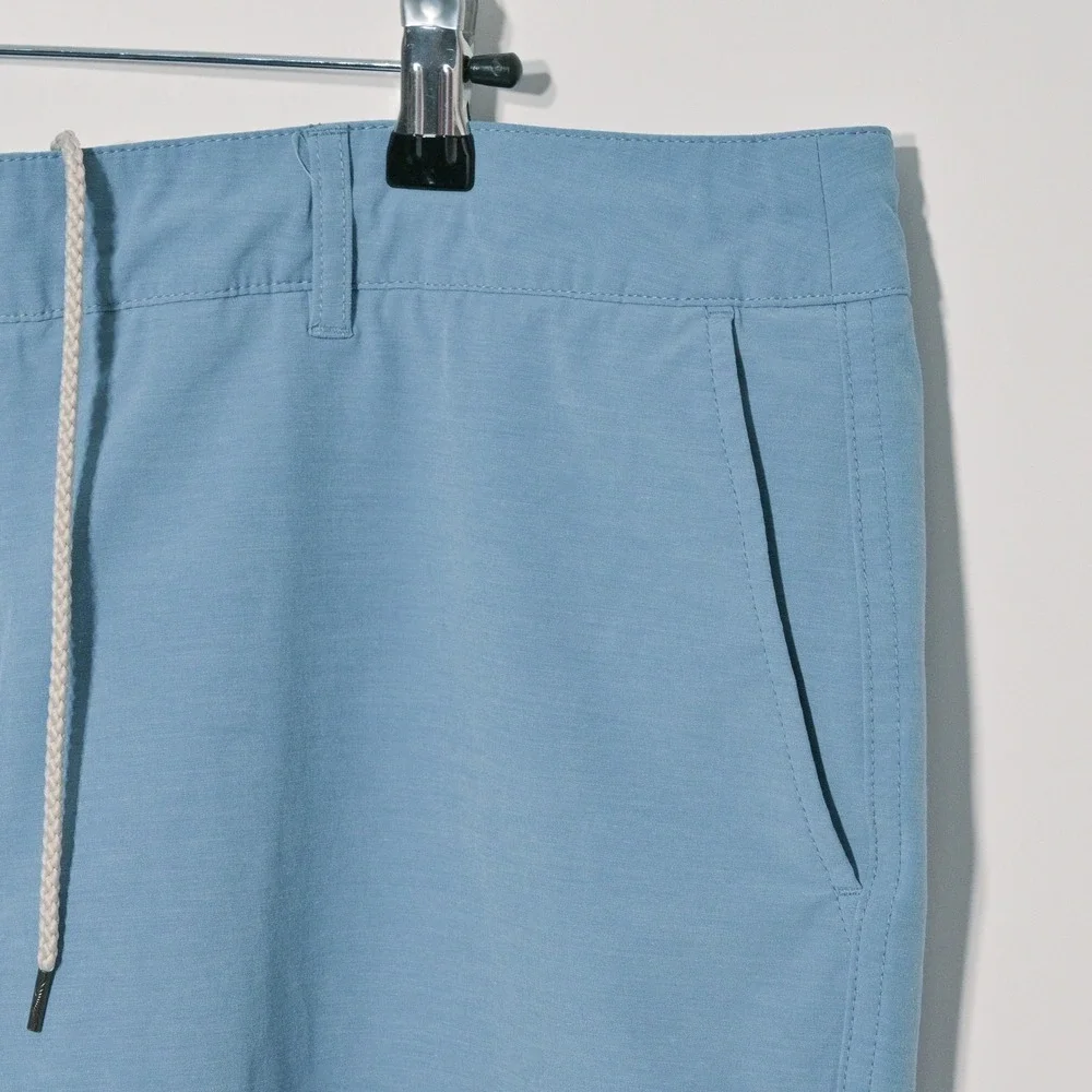 Faherty All Day Shorts Mens 40 Blue Hybrid Performance Chino Outdoor Casual